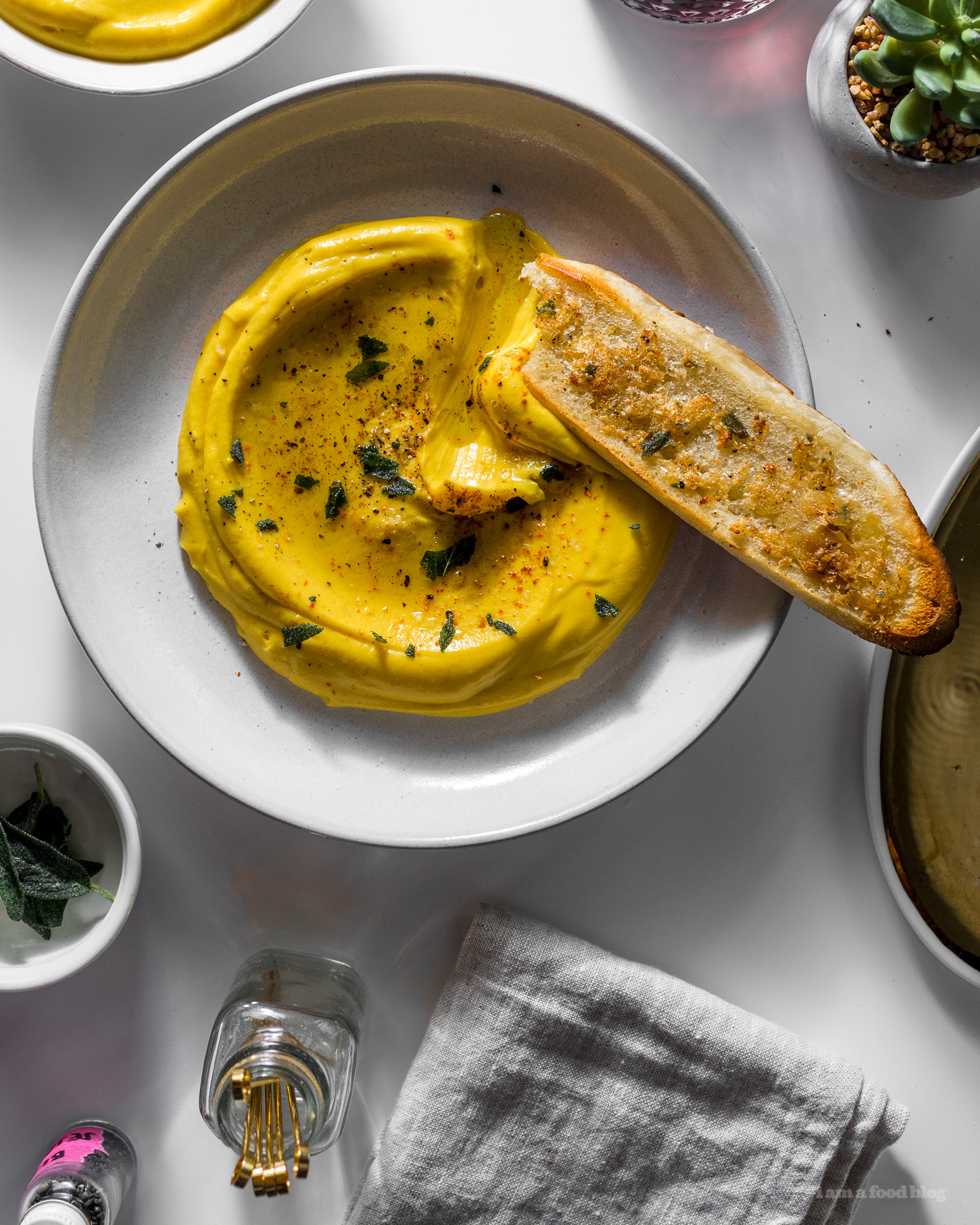 Ricotta batida con calabaza asada